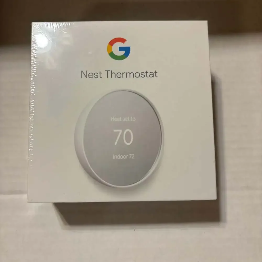 Google Nest Thermostat Programmable Smart Wi-Fi Thermostat - Snow (GA01334-US) -